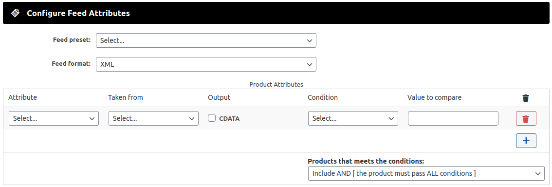 Configure Feeds Attributes