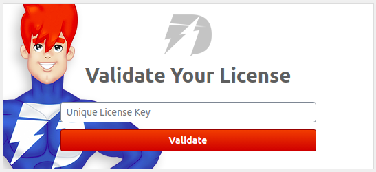 License validation form